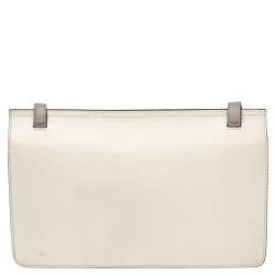 Gucci Off-white Leather Lady Bamboo Flap Bag 