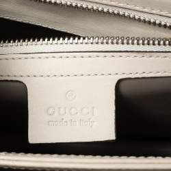 Gucci Off-white Leather Lady Bamboo Flap Bag 