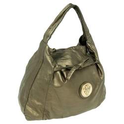 مملوكة مسبقًا حقيبة هوبو غوتشي هيستيريا جلد أخضر ميتالك