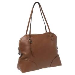 Pre Owned حقيبة ساتشل غوتشي بري دوم جلد بني