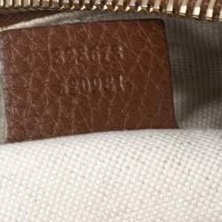 Pre Owned حقيبة ساتشل غوتشي بري دوم جلد بني