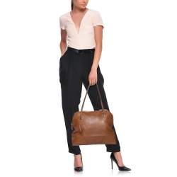 Pre Owned حقيبة ساتشل غوتشي بري دوم جلد بني