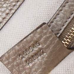 مملوكة مسبقًا حقيبة  يد توتس غوتشي بيلا جلد وجلد ثعبان بيج/ذهبي