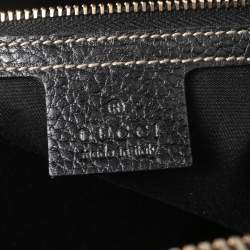Pre Owned Gucci Black GG Canvas And Leather Medium Aviatrix Boston Bag