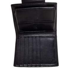 Pre Owned Gucci Beige/Black GG Canvas and Leather Web Flap French Wallet