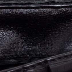 Pre Owned Gucci Beige/Black GG Canvas and Leather Web Flap French Wallet