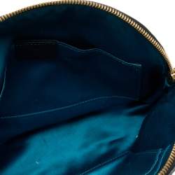 Pre Owned Gucci Black Leather And Suede Small Ophidia Dragon Embroidered Shoulder Bag