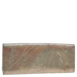 Gucci Metallic Hologram Leather Interlocking G Flap Continental Wallet