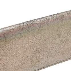 Gucci Metallic Hologram Leather Interlocking G Flap Continental Wallet