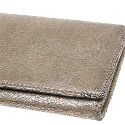 Gucci Metallic Hologram Leather Interlocking G Flap Continental Wallet