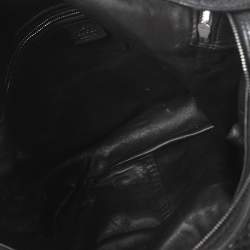 Pre Owned Gucci Black Python and Leather Medium Icon Bit Convertible Hobo