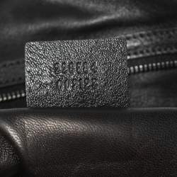 Pre Owned Gucci Black Python and Leather Medium Icon Bit Convertible Hobo