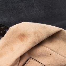 مملوكة مسبقًا حقيبة غوتشي يد علوية ميني مارمونت جي جي جلد مبطن أسود