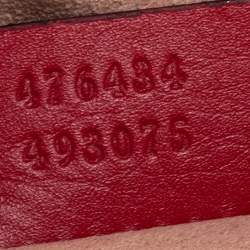 مملوكة مسبقًا حقيبة حزام غوتشي جي جي مارمونت جلد ماتيلاس أحمر