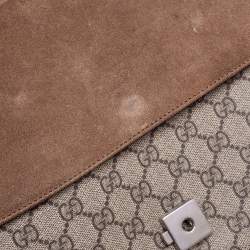 مملوكة مسبقًا Gucci Beige GG Coated Canvas and Suede Medium Dionysus Shoulder Bag