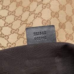 مملوكة مسبقًا حقيبة هوبو غوتشي جي جي توينز جلد و كانفاس جي جي بيج/بني كبيرة