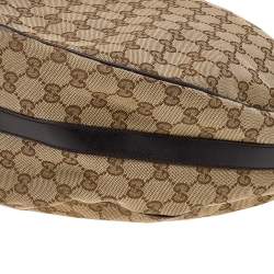 مملوكة مسبقًا حقيبة هوبو غوتشي جي جي توينز جلد و كانفاس جي جي بيج/بني كبيرة