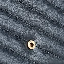 مملوكة مسبقًا Gucci Black/Red Leather GG Marmont Torchon Wallet On Chain