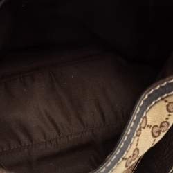 Pre Owned Gucci Beige GG Canvas New Ladies Web Hobo