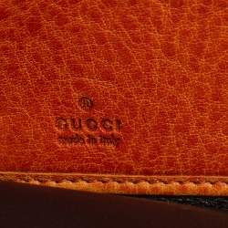 Gucci Burnt Orange Microguccissima Leather Zip Around Continental Wallet