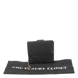 مملوكة مسبقًا محفظة غوتشي فرينش جلد وكانفاس جيجي سوداء