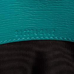 Pre Owned Gucci Turquoise Leather Horsebit Continental Wallet