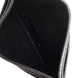 Pre Owned Gucci Black Guccissima Leather Interlocking G Card Holder