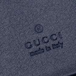 مملوكة مسبقًا Gucci Blue Matelassé Denim and Leather GG Pearl Marmont Compact Wallet