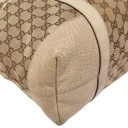Pre Owned Gucci Beige GG Canvas and Leather Miss GG Tote