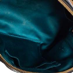 Pre Owned Gucci Brown/Black Suede and Patent Leather Ophidia Crossbody Bag