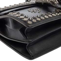 Pre Owned Gucci Black Leather Dionysus Studded Shoulder Bag