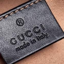 Pre Owned Gucci Black Leather Small GG Marmont Matelassé Shoulder Bag