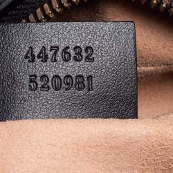 Pre Owned Gucci Black Leather Small GG Marmont Matelassé Shoulder Bag