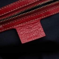 مملوكة مسبقًا Gucci Red Leather Capri Bowler Bag