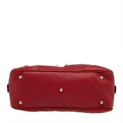 مملوكة مسبقًا Gucci Red Leather Capri Bowler Bag