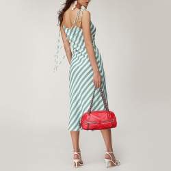 مملوكة مسبقًا Gucci Red Leather Capri Bowler Bag