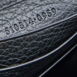 Gucci Black Leather Interlocking G Wallet on Chain
