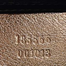 Pre Owned Gucci Beige/Gold GG Crystal Canvas and Leather Medium Babouska Indy Hobo