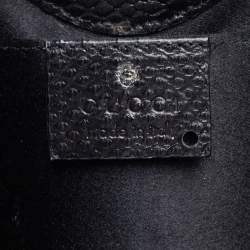 Pre Owned Gucci Black Fabric And Lizard Trim Reins Pochette