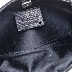Pre Owned Gucci Black Fabric And Lizard Trim Reins Pochette