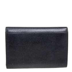Gucci Black Leather French Trifold Wallet