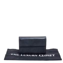 Gucci Black Leather French Trifold Wallet