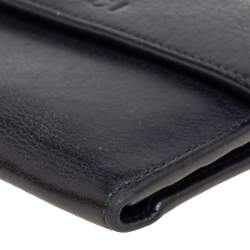 Gucci Black Leather French Trifold Wallet