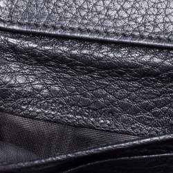 Gucci Black Leather French Trifold Wallet
