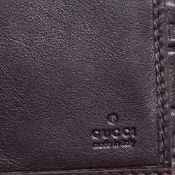 Gucci Dark Brown Guccissima Leather Flap Continental Wallet