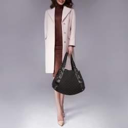 Pre Owned Gucci Chocolate Brown GG Canvas and Leather Pelham Shoulder Bag