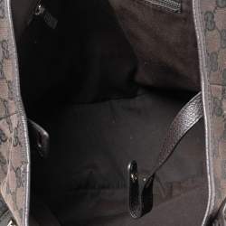 Pre Owned Gucci Chocolate Brown GG Canvas and Leather Pelham Shoulder Bag