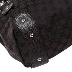 Pre Owned Gucci Chocolate Brown GG Canvas and Leather Pelham Shoulder Bag