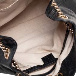 Pre Owned Gucci  Black Leather Medium Soho Tote