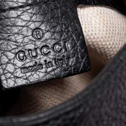Pre Owned Gucci  Black Leather Medium Soho Tote